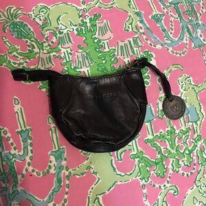 Wanderers Travel Co black Coin Pouch LEATHER
